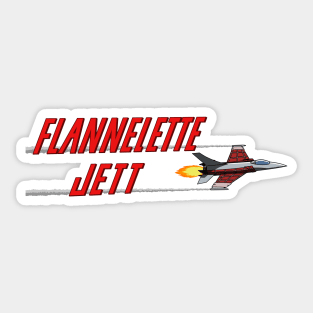 Flannelette Jett Logo (Red) Sticker